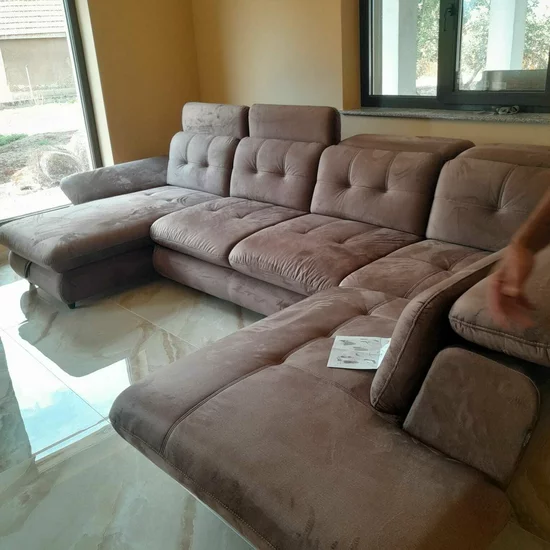 Colțar Stratus U extensibil, tetiere rabatabile, ladă depozitare, arcuri sinusoidale, 397x234x181 cm, gri picture - 12