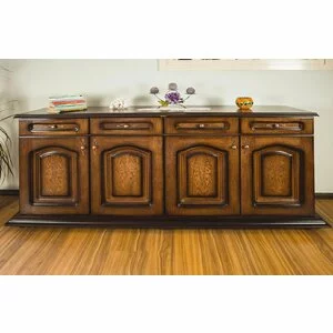 Comodă R6004, cu 4 uși și 4 sertare, din PAL, 182x45x81 cm, culoare la alegere