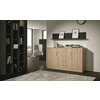 Comoda Genewa 2 140x45x83 cm stejar picture - 8