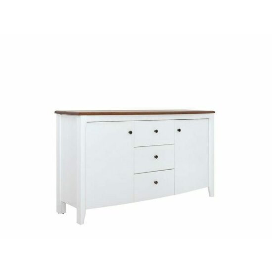 Comoda Kalio KOM2D3S 163x41.5x91 cm Alb lucios /Salcam auriu picture - 2