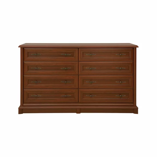 Comodă Sonata 8S, stil clasic, 8 sertare spațioase, structură PAL laminat + MDF, finisaj elegant, 153x45x90.5 cm, Castan picture - 2
