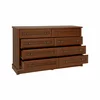 Comodă Sonata 8S, stil clasic, 8 sertare spațioase, structură PAL laminat + MDF, finisaj elegant, 153x45x90.5 cm, Castan picture - 3