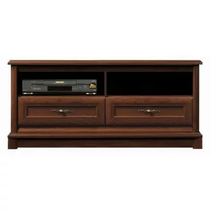 Comodă TV Sonata, design elegant, 2 sertare + 1 nișă, structură PAL laminat + MDF, glisiere cu bile, 130x55x54 cm