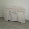 Comodă White 3D1S, 3 uși și 1 sertar, MDF frezat și PAL melaminat, 160x45x93 cm, frasin alb și pin argintiu picture - 9