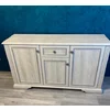 Comodă White 3D1S, 3 uși și 1 sertar, MDF frezat și PAL melaminat, 160x45x93 cm, frasin alb și pin argintiu picture - 6