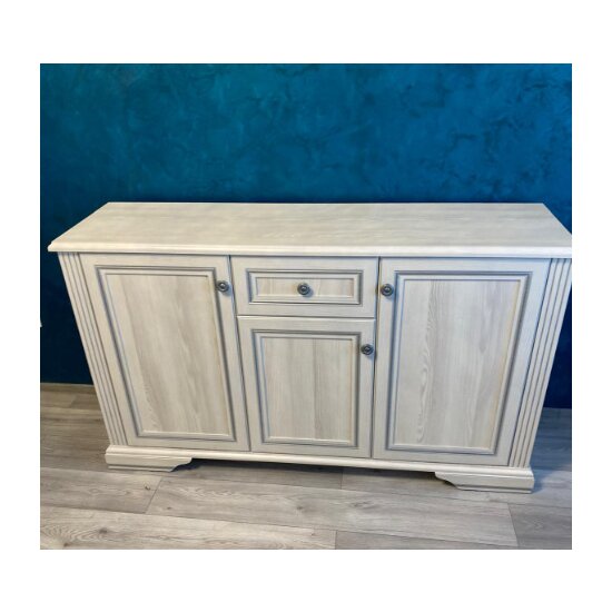 Comoda White 3D1S 160x45x93 cm Frasin alb/ Pin Argintiu picture - 6