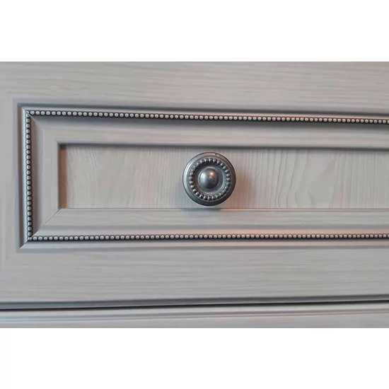 Comodă White 4D2S, 4 uși și 2 sertare spațioase, glisiere telescopice, PAL melaminat, 178.5x45x93.5 cm, Frasin Alb/Pin Argintiu picture - 3