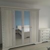 Comoda White 4S  93x45x94 cm Frasin alb/ Pin Argintiu picture - 5