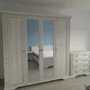 Comodă White 4S, 4 sertare, MDF frezat și PAL melaminat, 93x45x94 cm, frasin alb și pin argintiu picture - 5