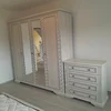 Comodă White 4S, 4 sertare, MDF frezat și PAL melaminat, 93x45x94 cm, frasin alb și pin argintiu picture - 6