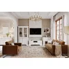 Comodă White RTV, spații depozitare multiple, MDF și PAL melaminat, design modern, 161x53x44.5 cm, alb frasin/pin argintiu picture - 9