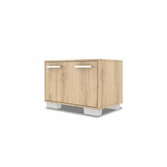 Cuier hol, Cu Spații Depozitare Și Oglindă, PAL, Design Modern, Alb picture - 5