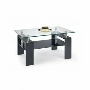 Măsuță cafea Diana H, design modern, PAL melaminat, 110x60x55 cm, negru