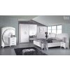 Set dormitor Antalya White, pat 160x200 cm, dulap 203x64x214 cm, comoda cu oglindă, 2 noptiere, alb picture - 1