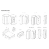 Dormitor Kosmo Catania-Fungo(gri), set modular, pat tapițat, dulap colț, spații depozitare, PAL melaminat picture - 6