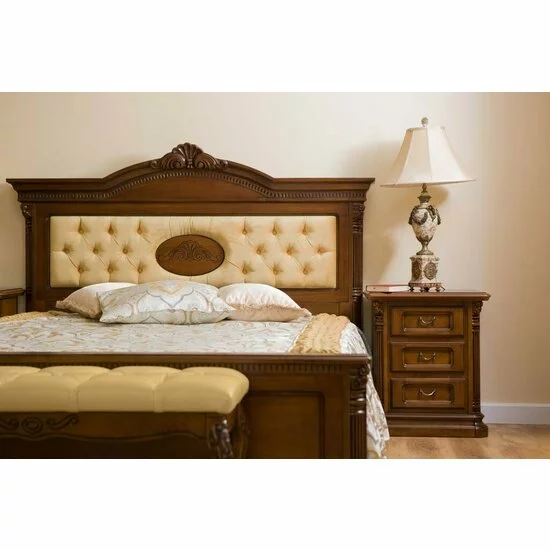 Set dormitor Sonia I, mobilier modular premium + finisaje naturale, lemn masiv fag + MDF furniruit, dimensiuni variabile, nuc picture - 3