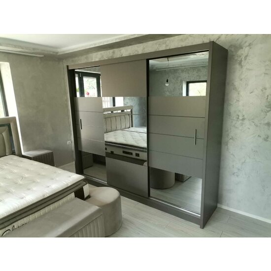 Dulap  Aruba 2 - Grafit cu oglinda 2,03/0,61/2,15M picture - 3