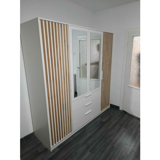 Dulap Bali D4 Lux 196x58x200 cm Alb picture - 7