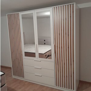 Dulap Bali D4 Lux Cu Riflaj Alb picture - 8
