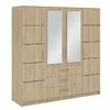 Dulap Bali D4 cu polite si bara umerase din PAL, 1,96x0,58x2,00 m, Sonoma picture - 1