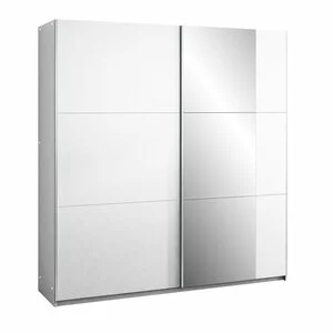 Dulap Bastia cu usi culisante si 12 rafturi din PAL, 2,00x0,65x2,15 m, alb