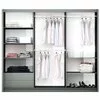 Dulap Bastia cu usi culisante si 12 rafturi din PAL, 2,50x0,61x2,15 m, grafit picture - 2
