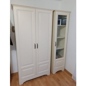 Dulap Boston 2D 100x52x205 cm Crem picture - 2
