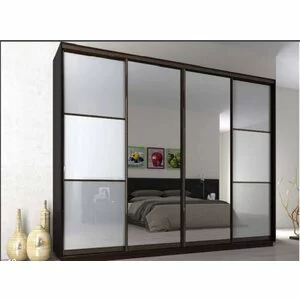 Dulap Cu Uși Culisante, 3 Uși, PAL Melaminat, 300x60x220 cm, Wenge