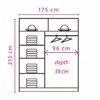 Dulap Effect 1-17, compartimentat, PAL melaminat, 215x175x60 cm, alb picture - 2