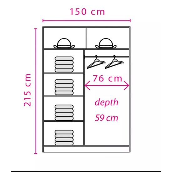 Dulap Effect 2-15 215/150/59 cm picture - 2