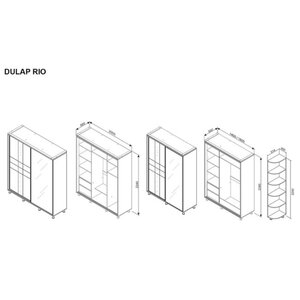 Dulap Rio 1.60M Grafit picture - 2