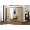 Dulap Lizbona 2 dulap cu usi culisante din pal melaminat cu feronerie de calitate și compartimentare practică, 250x61x215 cm, Sonoma picture - 1