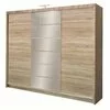 Dulap Malibu dulap cu usi culisante din pal melaminat cu feronerie de calitate și compartimentare practică, 250x61x215 cm, Sonoma picture - 1