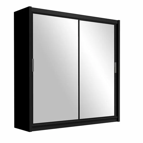 Dulap Paris dulap cu usi culisante din pal melaminat cu feronerie de calitate și compartimentare practică, 203x61x215 cm, alb picture - 3