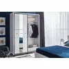 Dulap Rio, alb - 160/224 cm, cu uși glisante, oglindă mare și picioare metalice, PAL melaminat picture - 4