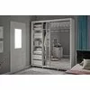 Dulap Venus, alb - 160/224 cm, cu rafturi și bară pentru umerașe, PAL melaminat picture - 2