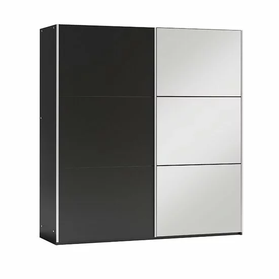 Dulap Vigo cu design compact și uși glisante, pal melaminat, 122x65x215 cm, grafit picture - 4