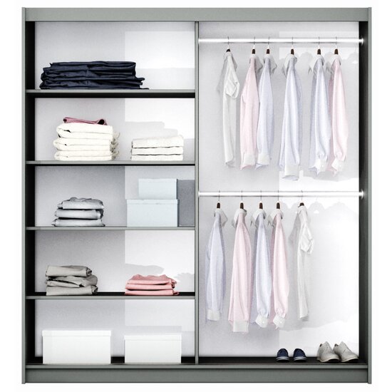 Dulap Vigo 200x65x215 cm Grafit picture - 2