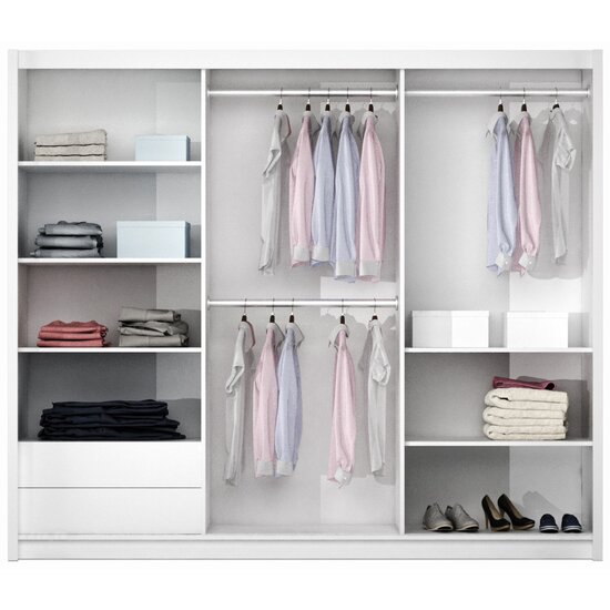 Dulap Vigo 250x65x215 cm Alb picture - 2