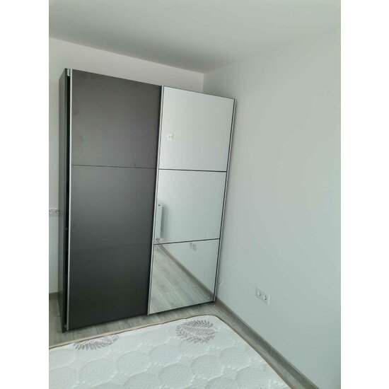 Dulap Vigo cu două uși culisante , pal melaminat, 151x65x215 cm, grafit picture - 5