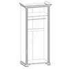 Dulap White 2D 126x63.5x221 cm Frasin alb/ Pin Argintiu picture - 2