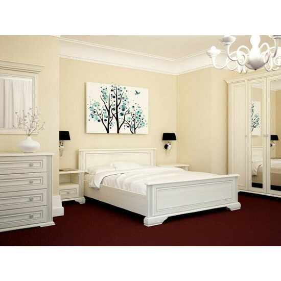 Dulap White 4 Usi 4D(2S) 226x63.5x221 cm Frasin alb/ Pin Argintiu picture - 7