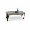 Măsuță cafea Emily, blat dreptunghiular, design modern, MDF, 110x60x42 cm, Gri Ciment / Negru picture - 1