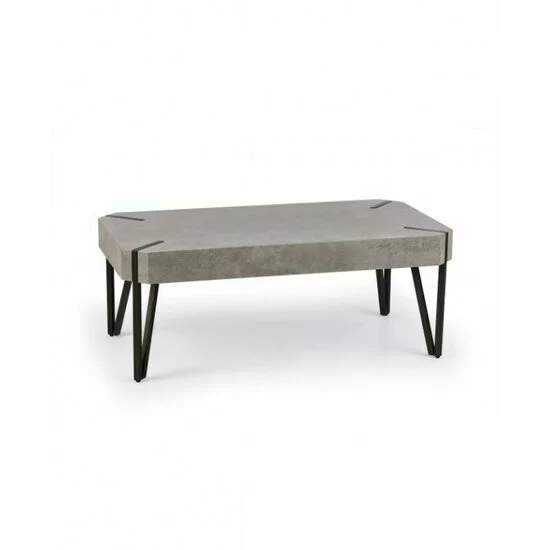 Măsuță cafea Emily, blat dreptunghiular, design modern, MDF, 110x60x42 cm, Gri Ciment / Negru picture - 2