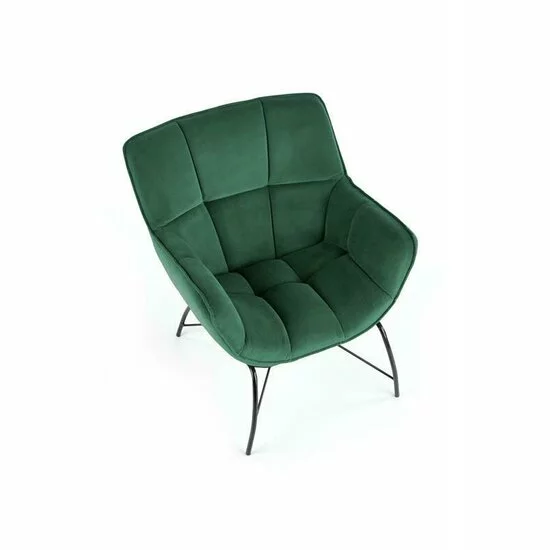Fotoliu Belton, tapițat cu catifea și structură metalică, 74x73x78 cm, verde picture - 4