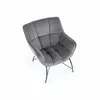 Fotoliu Belton, tapițat cu catifea și structură metalică, 74x73x78 cm, gri picture - 4