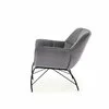 Fotoliu Belton, tapițat cu catifea și structură metalică, 74x73x78 cm, gri picture - 3