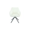 Fotoliu Rotativ Classy, design ergonomic, tapițerie catifelată, bază pivotantă, 50x45x87 cm, Alb picture - 1