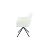 Fotoliu Rotativ Classy, design ergonomic, tapițerie catifelată, bază pivotantă, 50x45x87 cm, Alb picture - 3