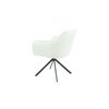 Fotoliu Rotativ Classy, design ergonomic, tapițerie catifelată, bază pivotantă, 50x45x87 cm, Alb picture - 4